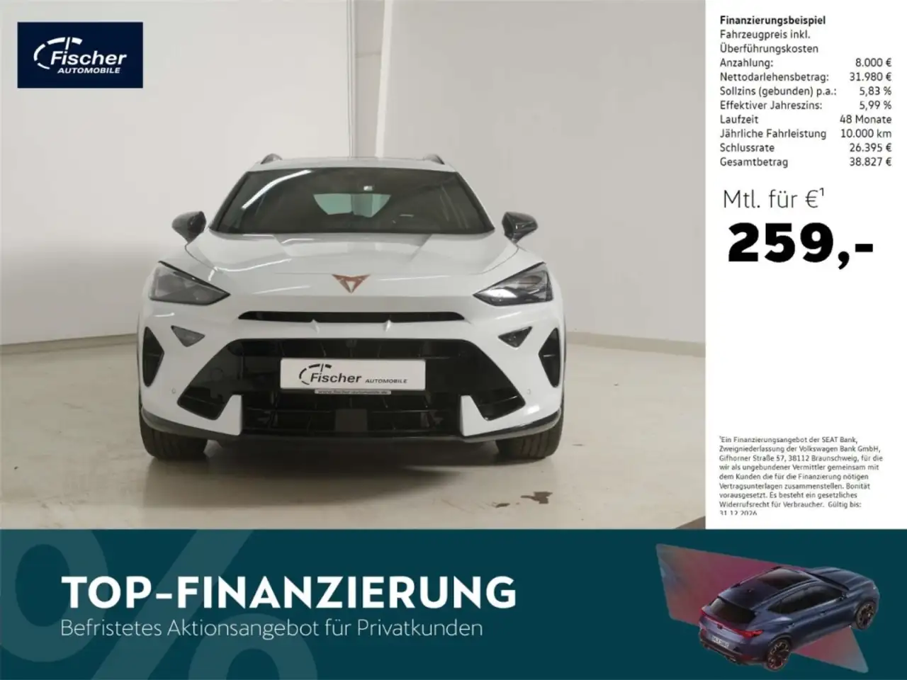 Cupra Formentor 2.0 TSI DSG VZ AHK/PANO/NAV/Memory/RFK — миниатюра 1