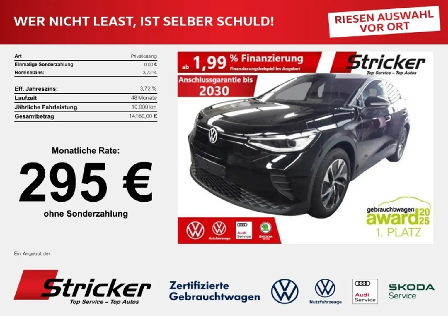 Volkswagen ID.4 Pure 125/52 295,-ohne Anzahlung H&K IQ.Light Wärm Schwarz - 1