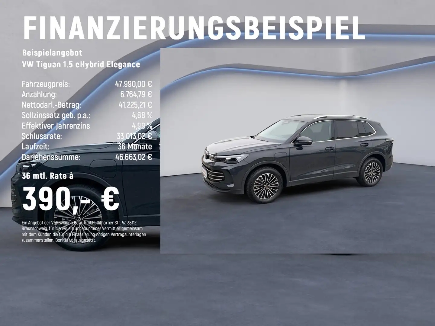 Volkswagen Tiguan 1.5 eHybrid Elegance AHK+GJR+IQ+NAVI Grau - 2