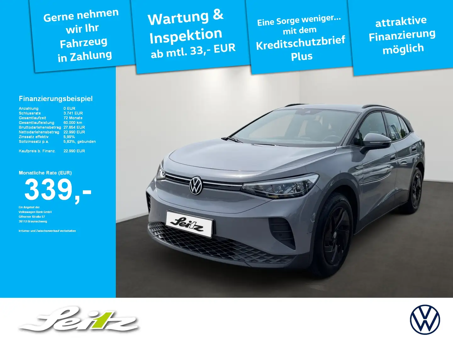Volkswagen ID.4 Pure *LED*NAVI*PDC*BLUETOOTH* Gris - 1