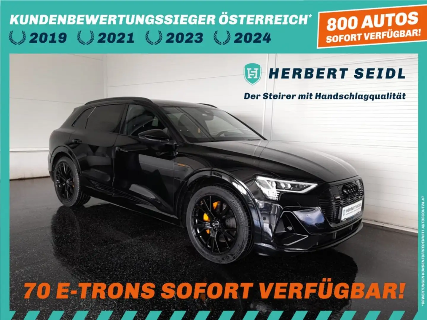Audi e-tron 50 QUATTRO S-LINE BLACK EDITION *NP: € 84.489,- / 21 ZOLL / AHV & KAMERA / ASS PAKET TOUR / AMBIENTEBELEUCHTUNG PLUS* Schwarz - 1