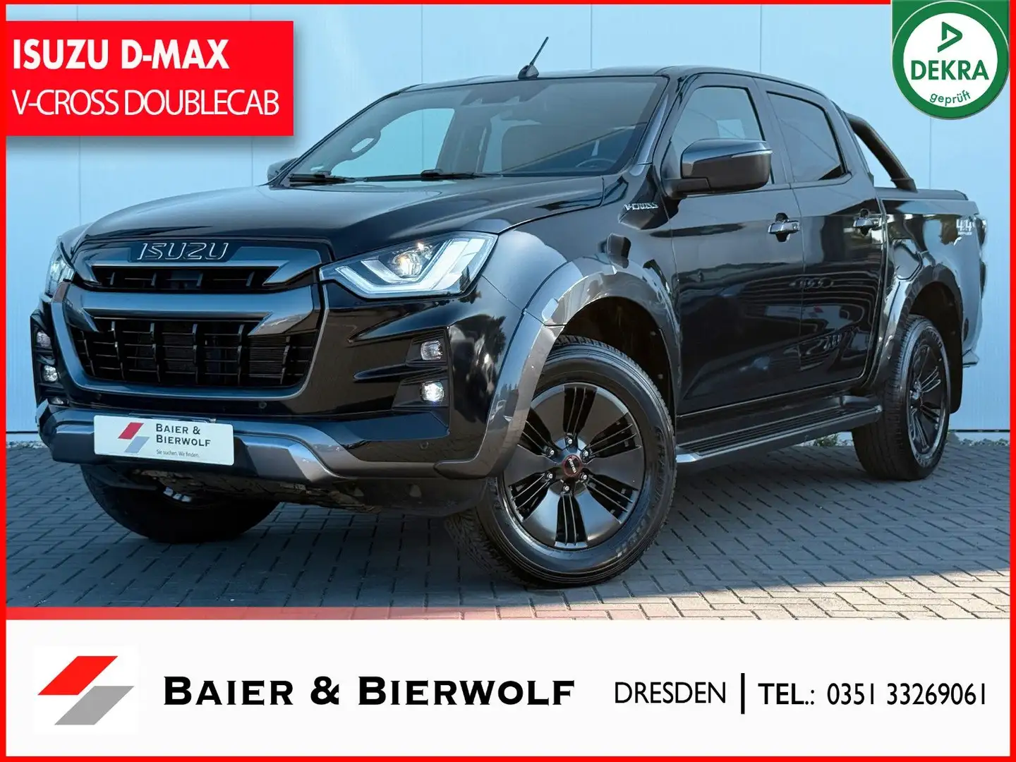 Isuzu D-Max 1.9 4x4 DOUBLECAB V-CROSS AHK LED AUTOM. Schwarz - 1