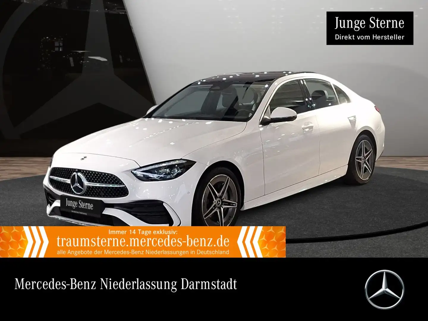 Mercedes-Benz C 180 AMG+PANO+LED+KAMERA+TOTW+KEYLESS+9G Weiß - 1