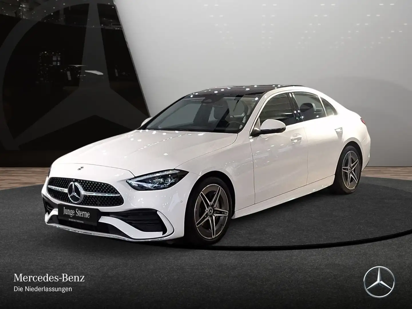 Mercedes-Benz C 180 AMG+PANO+LED+KAMERA+TOTW+KEYLESS+9G Weiß - 2