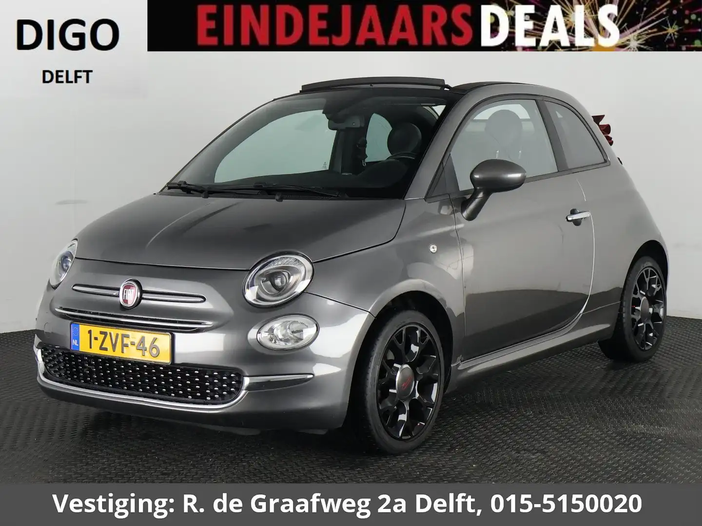 Fiat 500C 0.9 TwinAir Turbo 500S Cabrio | Climate Control | Gris - 1
