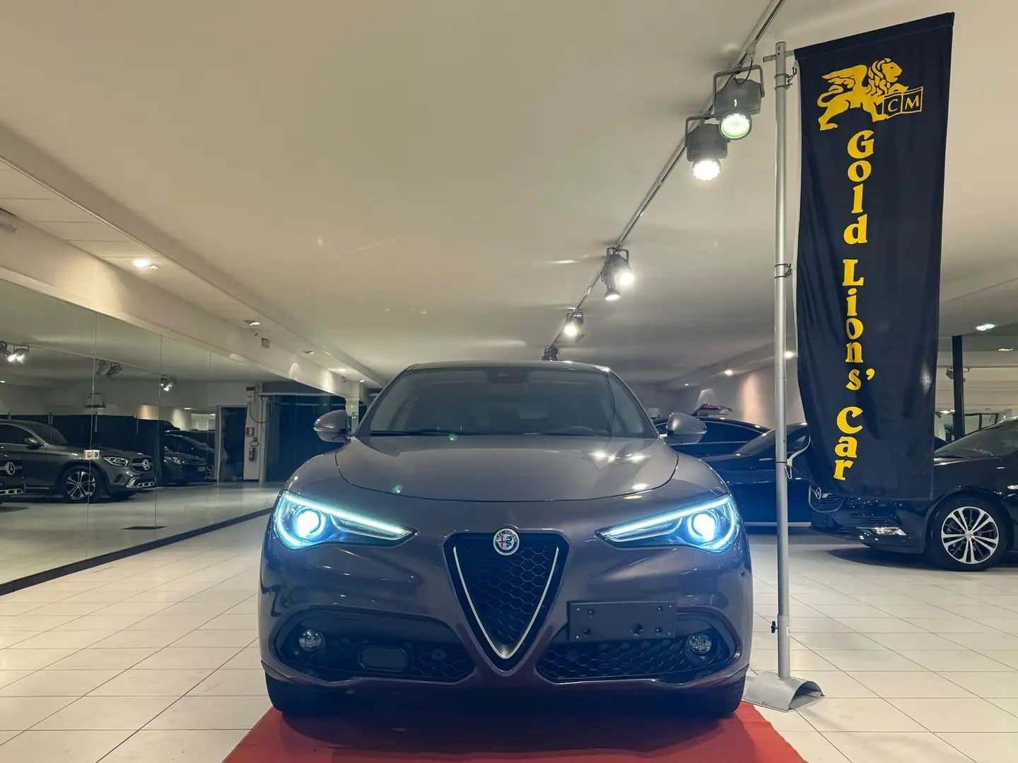 Alfa Romeo Stelvio 2.2 t Ti Q4 210cv NAVIGATORE + INTERNI PELLE PELLE Grigio - 2