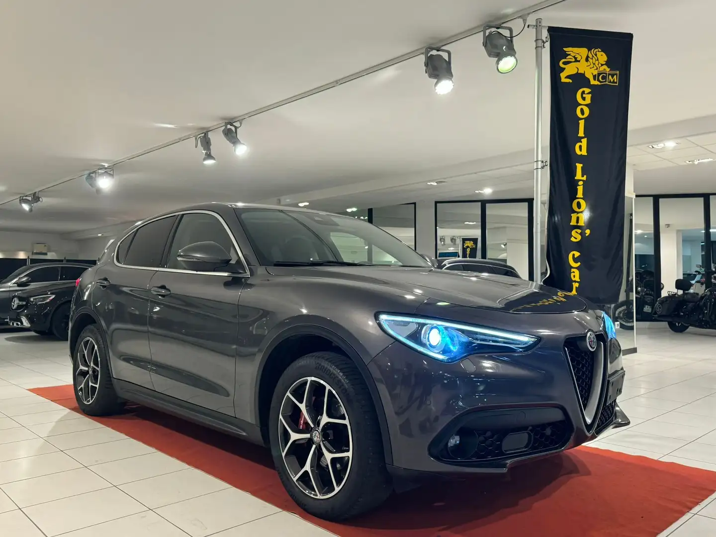 Alfa Romeo Stelvio 2.2 t Ti Q4 210cv NAVIGATORE + INTERNI PELLE PELLE Grigio - 1