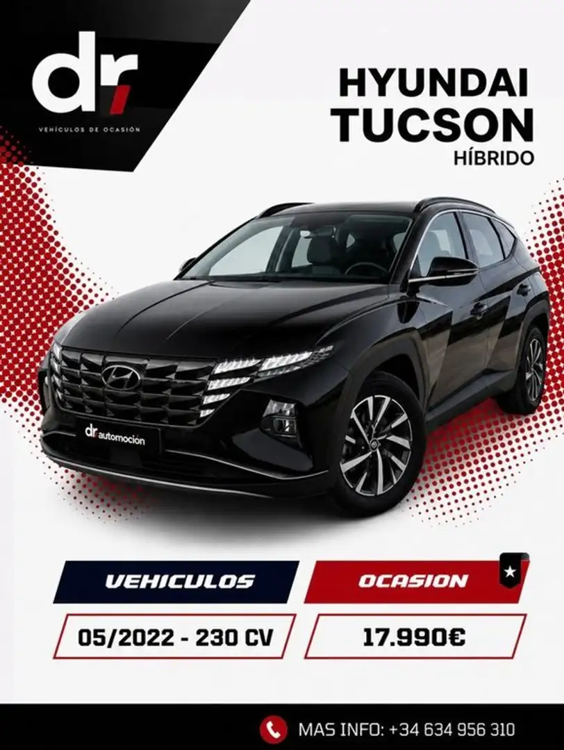 Hyundai TUCSON Maxx Híbrido 1.6 T-GDI HEV 169 kW Negro - 1