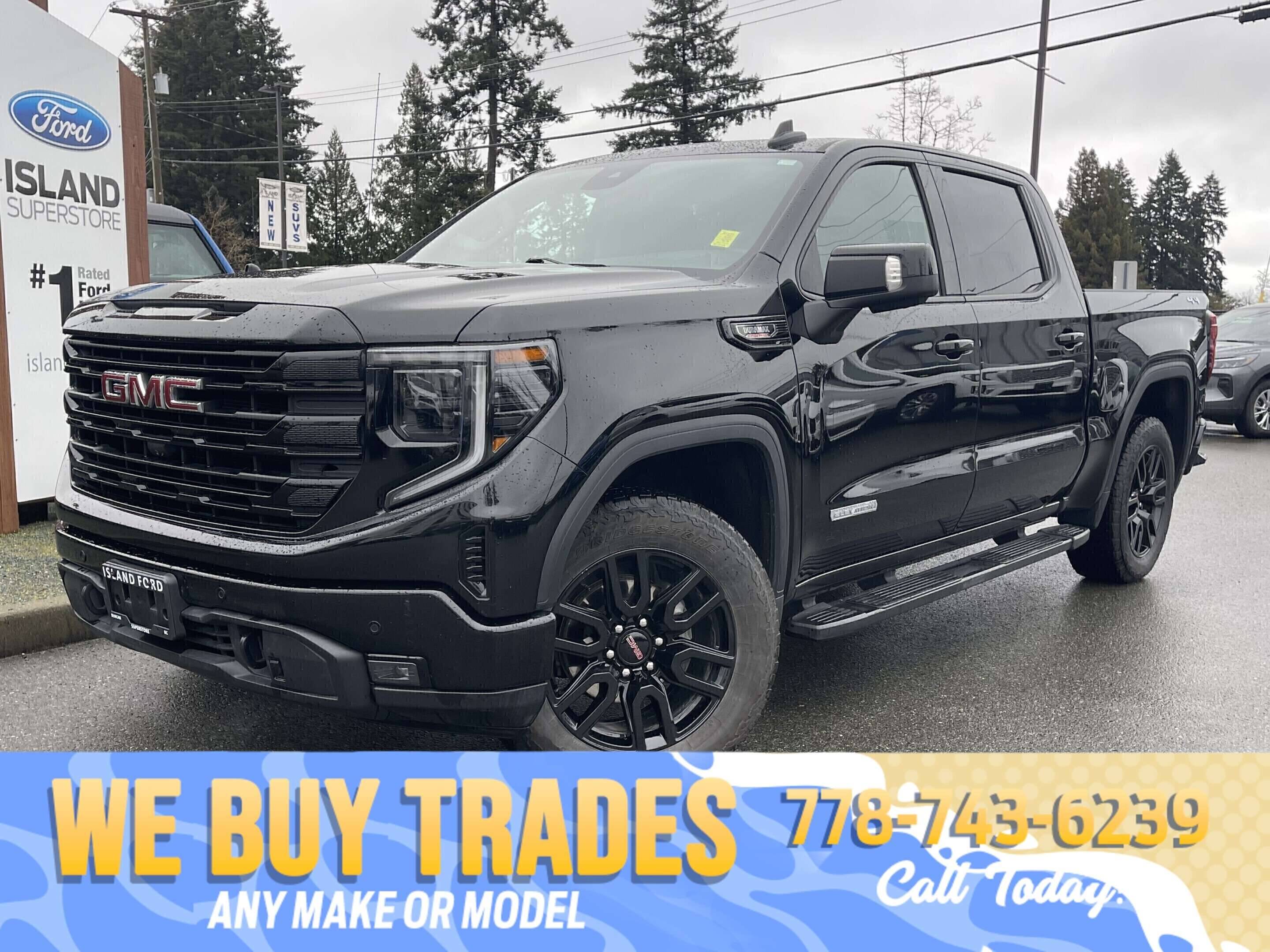Black 2025 GMC Sierra 1500 Pickup Truck Four-Wheel Drive Automatic