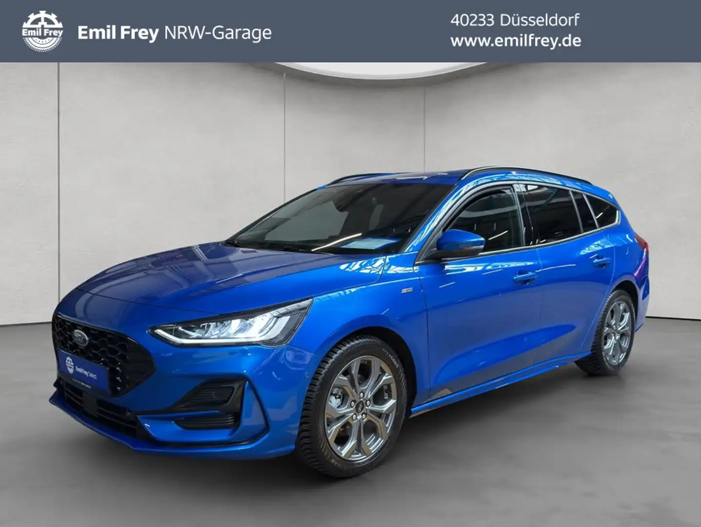 Ford Focus Turnier 1.0 EB MH ST-LINE X GJR+Leder+AHK+HU Bleu - 1