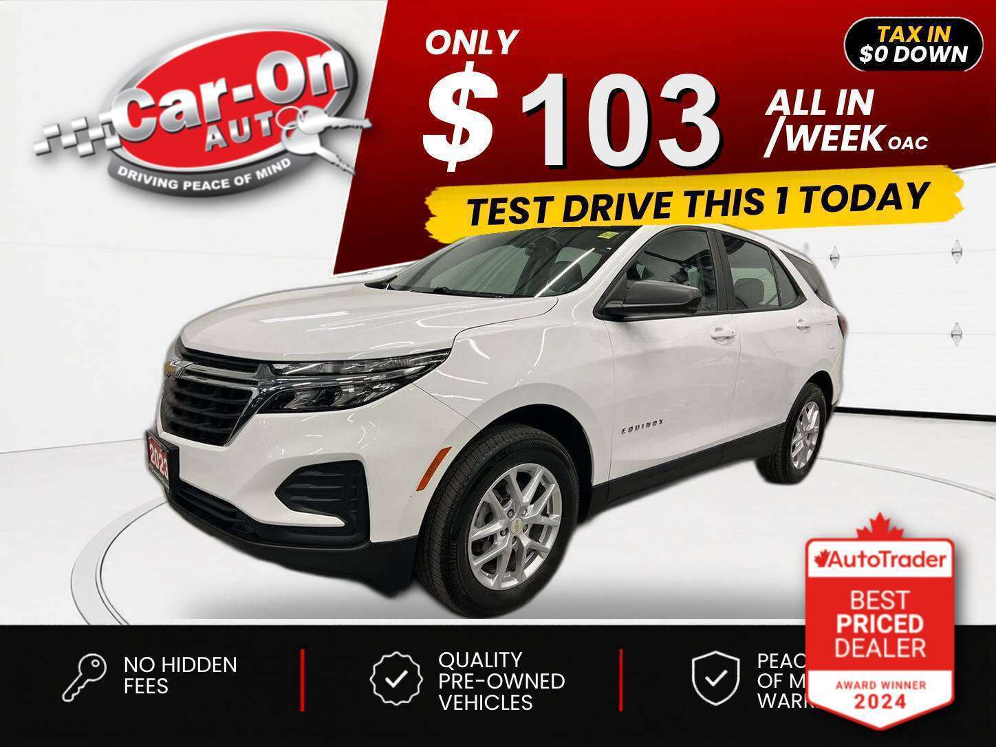 White 2023 Chevrolet Equinox SUV / Crossover Four-Wheel Drive Automatic