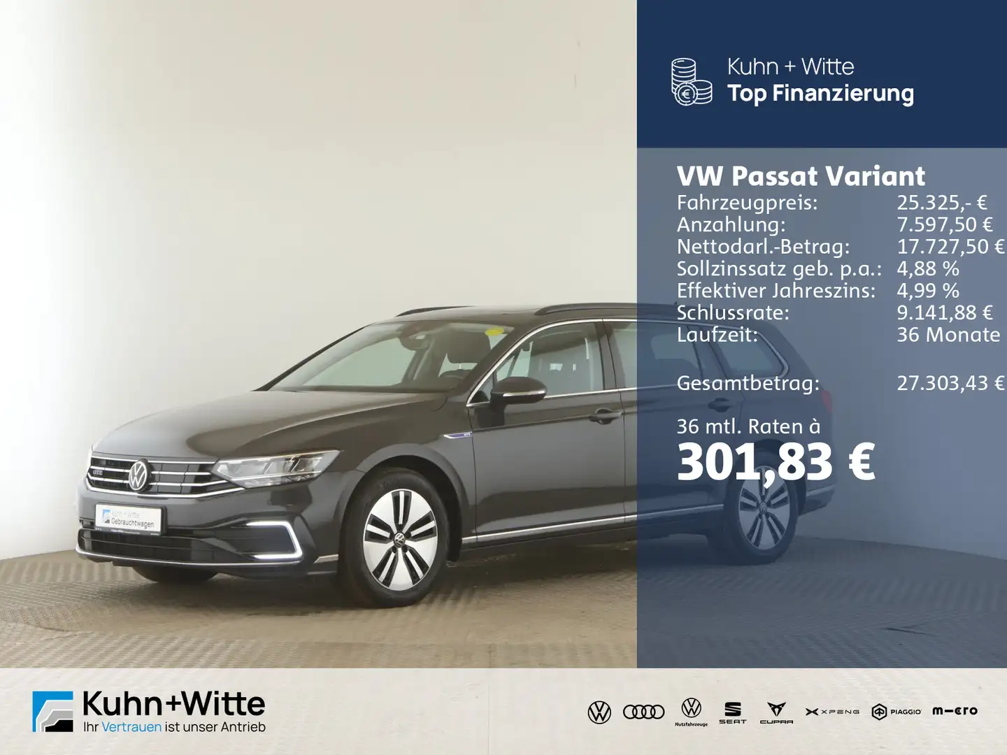 Volkswagen Passat Variant 1.4 TSIe GTE *HYBRID*Pano*LED*RFK Grau - 1