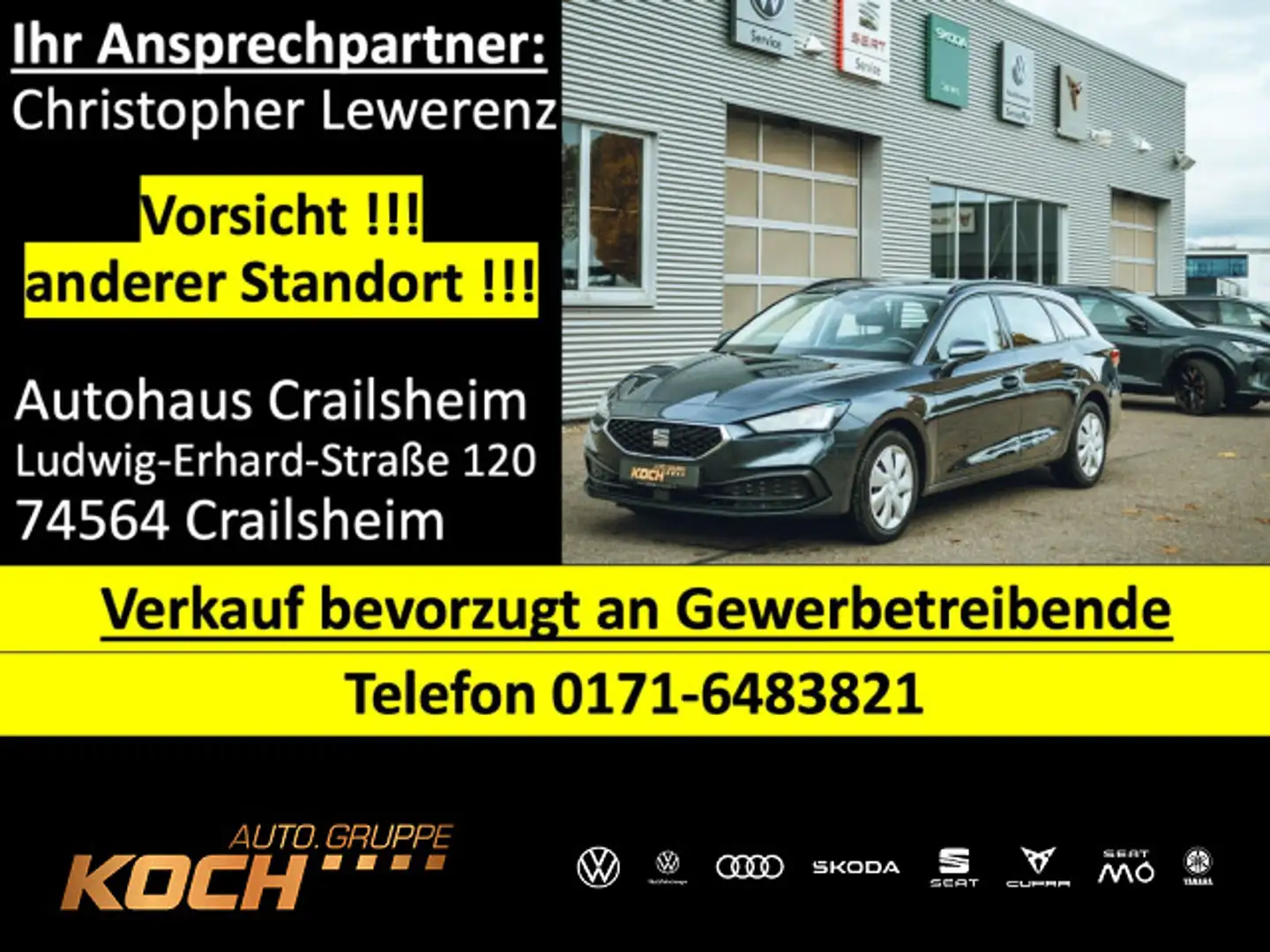 SEAT Leon ST 2.0 TDI AHK Sitzhz LED Grau - 1