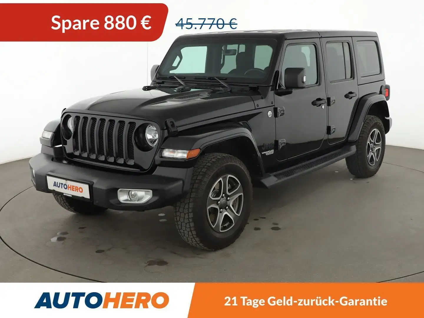 Jeep Wrangler 2.0 TGDi Sport *TEMPO*LIM*PDC*SHZ*ALU* Schwarz - 1