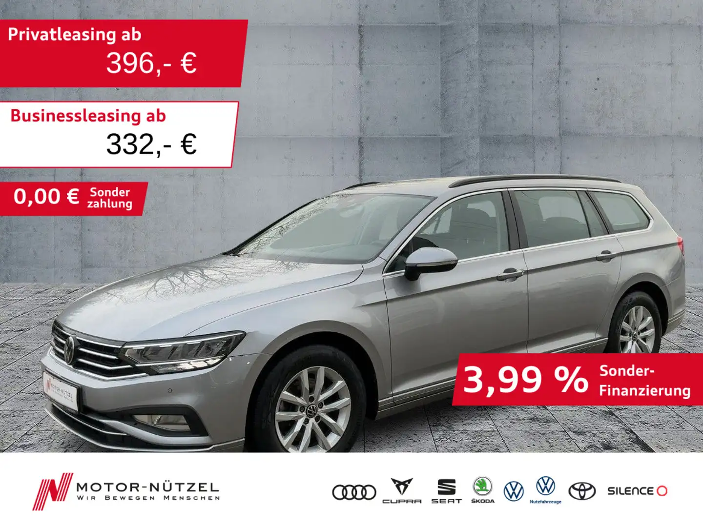 Volkswagen Passat Variant 2.0 TDI DSG BUSINESS LED+NAVI+AHK Silber - 1