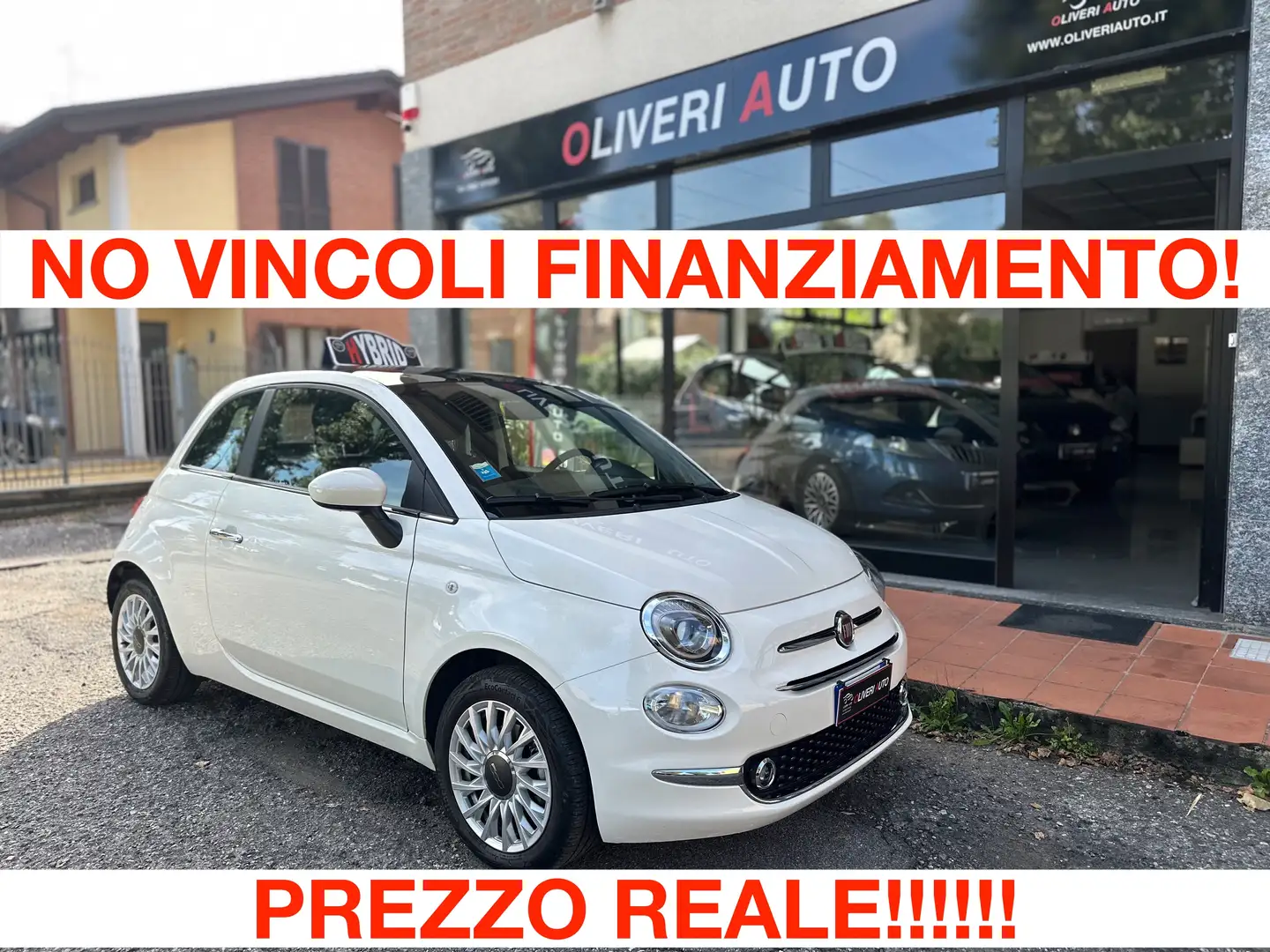 Fiat 500 500 Hybrid 70cv Tetto Pano Clima Auto PREZZO VERO! Bianco - 1