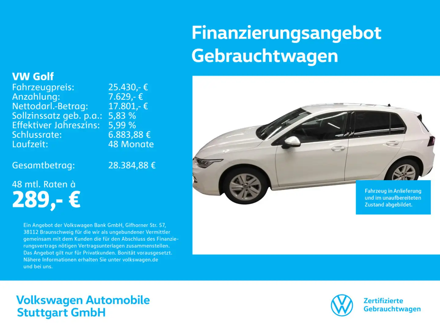 Volkswagen Golf Life 1.5 TSI Navi AHK ACC LED SHZ PDC Weiß - 1