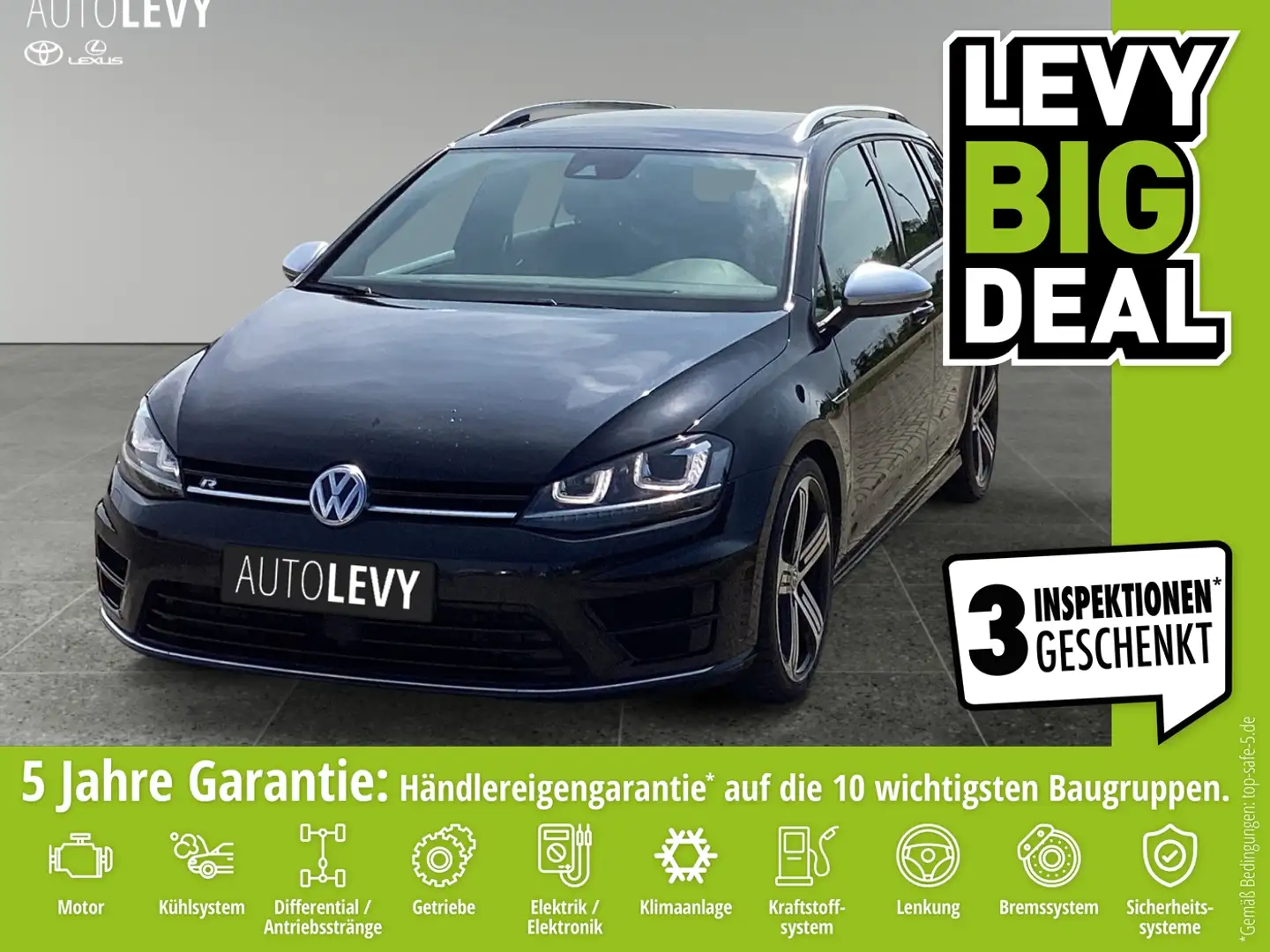 Volkswagen Golf Variant Golf VII Variant 2.0 4Motion R +Pano+Navi+Leder+ Noir - 1