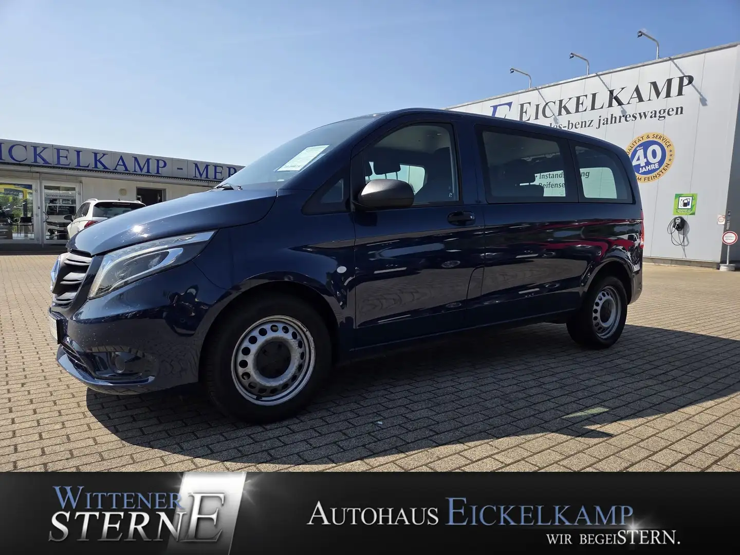 Mercedes-Benz Vito 124 9G Tourer Base kompakt LED STH AHK DISTRO 6-SI Blauw - 1