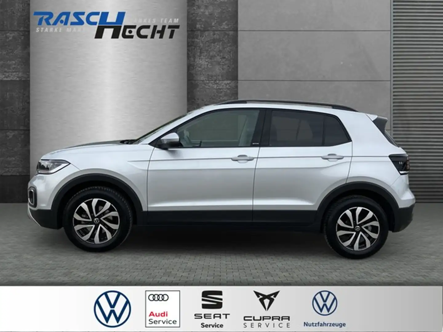 Volkswagen T-Cross ACTIVE 1.0 TSI*LED*NAVI*SHZ*5 J. GAR* Silber - 2