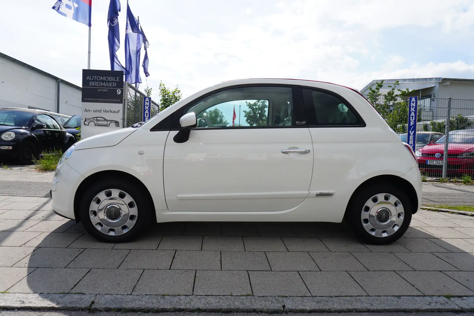 Fiat 500C POP*CABRIO*1.HAND*TÜV NEU*KLIMA*PDC* Weiß - 2