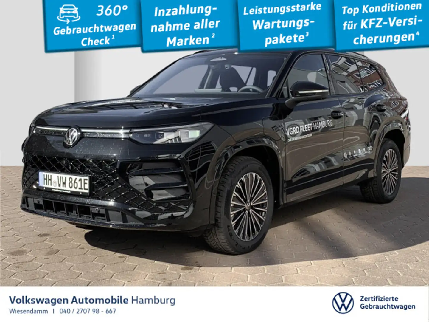 Volkswagen Tayron R-Line 1.5 TSI DSG eHybrid PANO/HUD/AHK Schwarz - 1