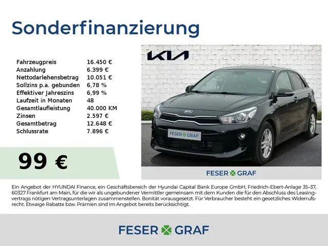 Kia Rio 1.0T 120 DCT PLATINUM SCHWARZ 8-fach-bereift