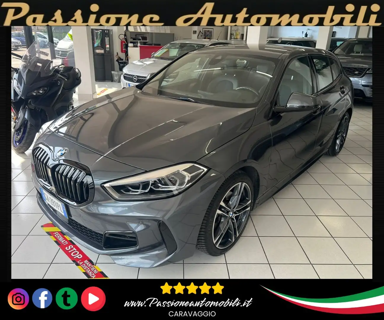 BMW 118 118d Msport Auto VIRTUAL + FARI LED  EURO6 Gris - 1