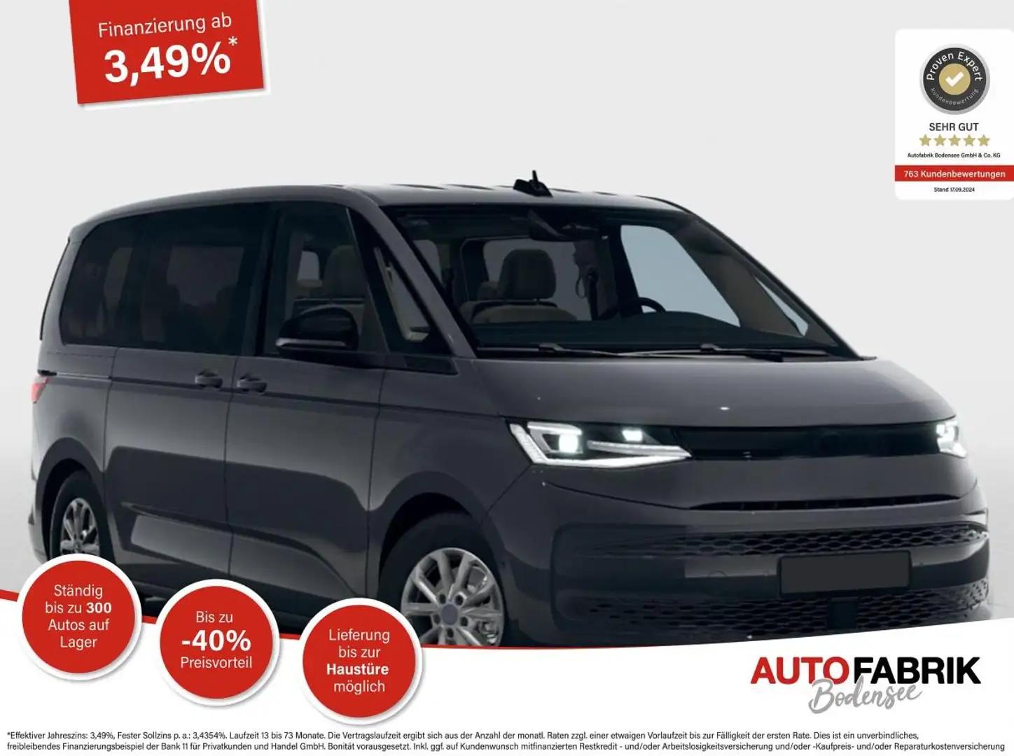Volkswagen T7 Multivan 2.0 TDI, DSG AHK*7 Sitz*Android Auto*SHZ*Matrix*Ka Grau - 1