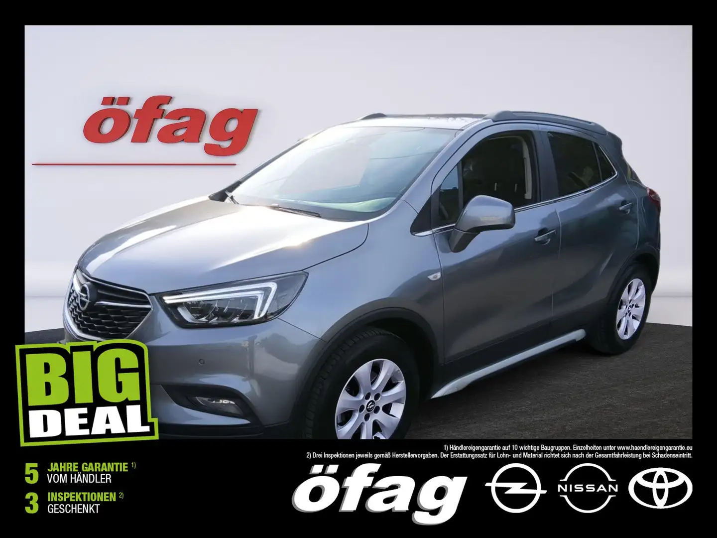 Opel Mokka X 1.4 Turbo Ecotec Ultimate Navi+SHZ+LM Grau - 1