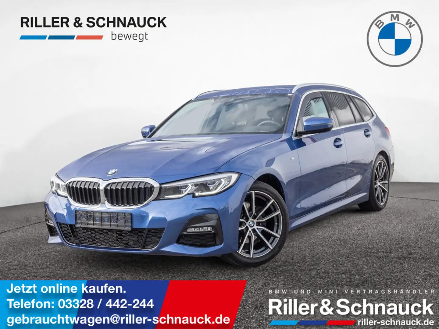 BMW 320 i Touring M-Sport LASER+AHK+HUD+NAVI+LEDER Bleu - 1
