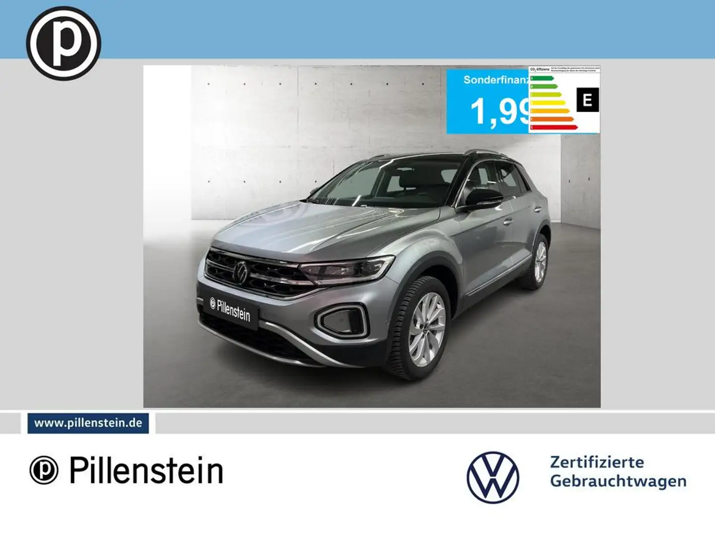 Volkswagen T-Roc TSI DSG STYLE NAVI+AHK+BUSINESS Silber - 1