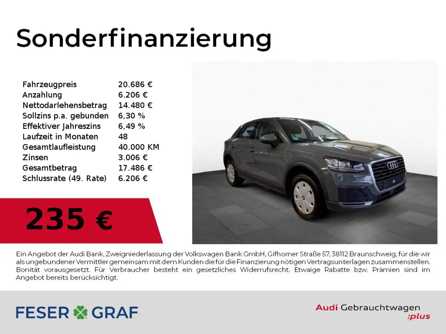 Audi Q2 35 TFSI S tronic Navi,PDC,Sitzhzg,side assist Grijs - 1