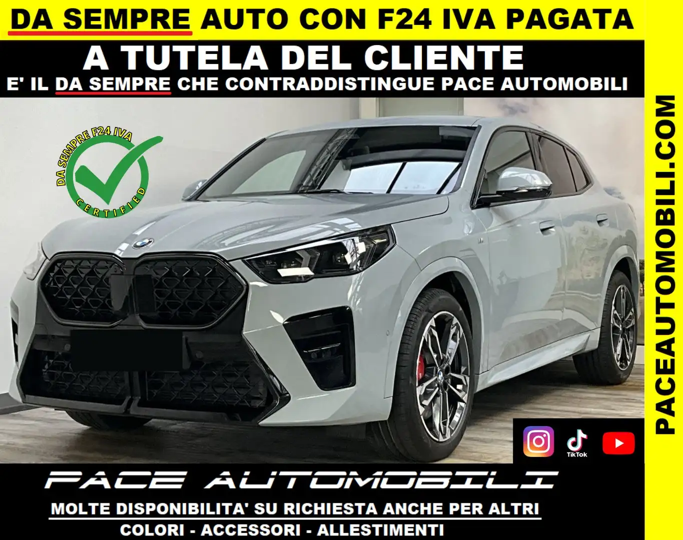 BMW X2 18D M SPORT M-SPORT MSPORT PRO LED PDC ACC HUD F1 Grigio - 1