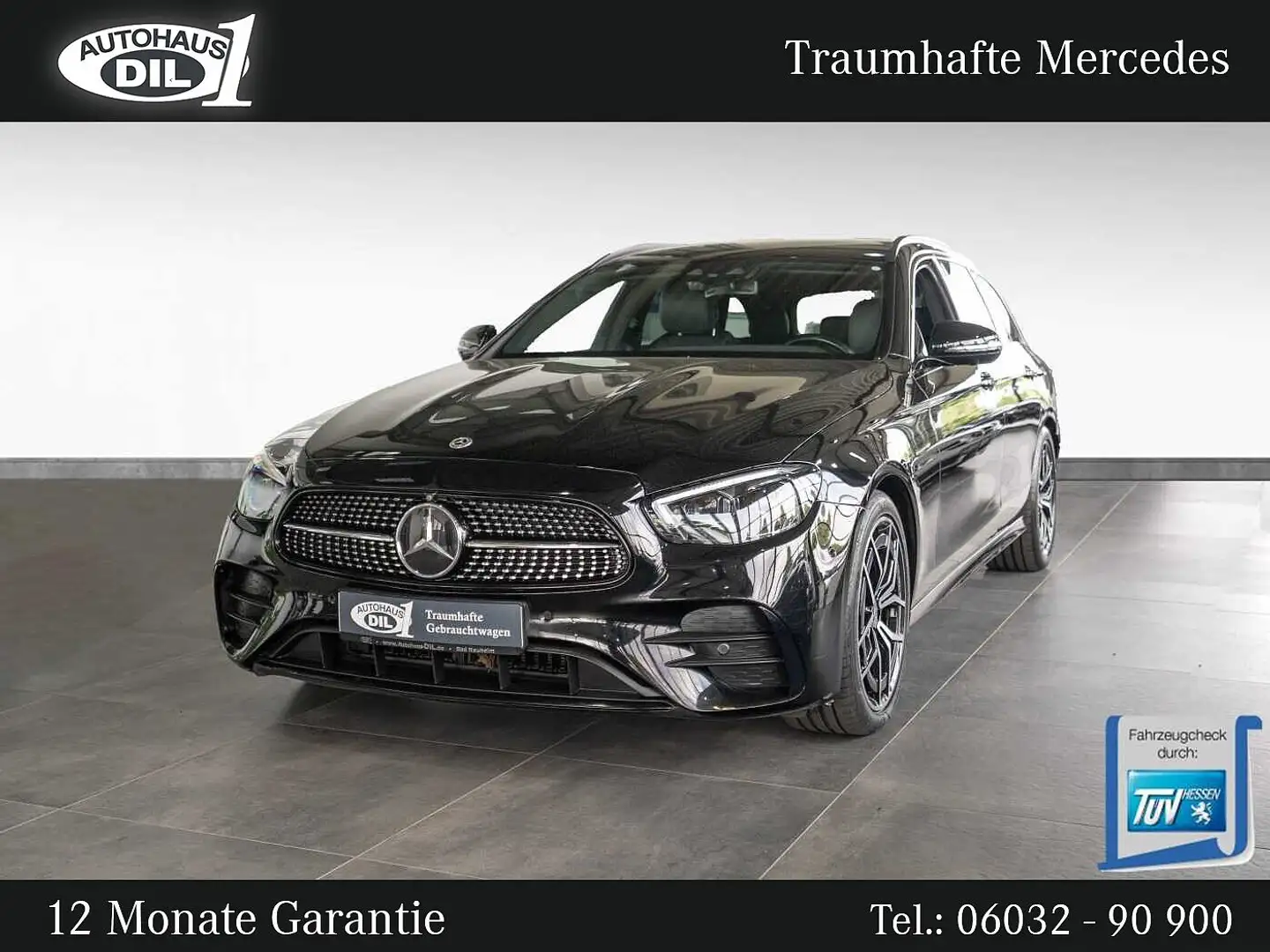 Mercedes-Benz E 220 d T AMG Line + Sportpaket  *AHK* Noir - 1