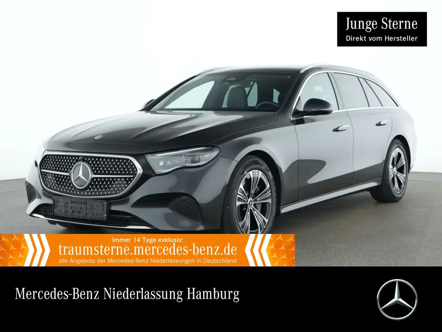 Mercedes-Benz E 450 d T 4M Avantgarde 360° Pano Distr. AHK PTS Gris - 1