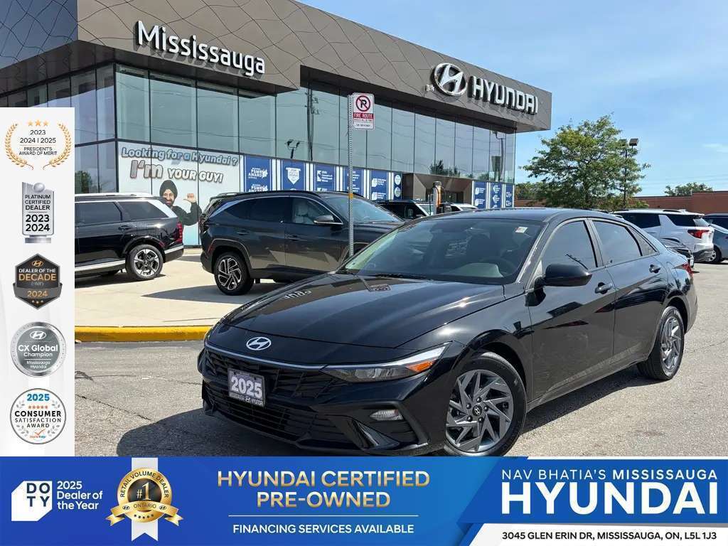 Black 2025 Hyundai Elantra Sedan  Automatic