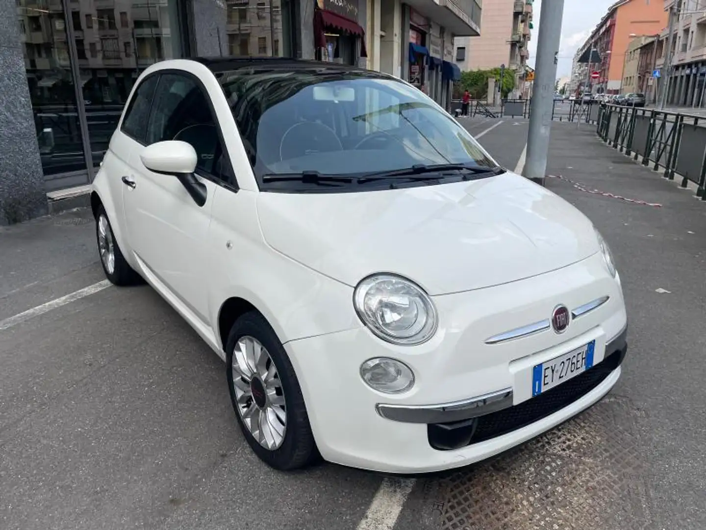 Fiat 500 1.2 Lounge 69cv my14 Wit - 1