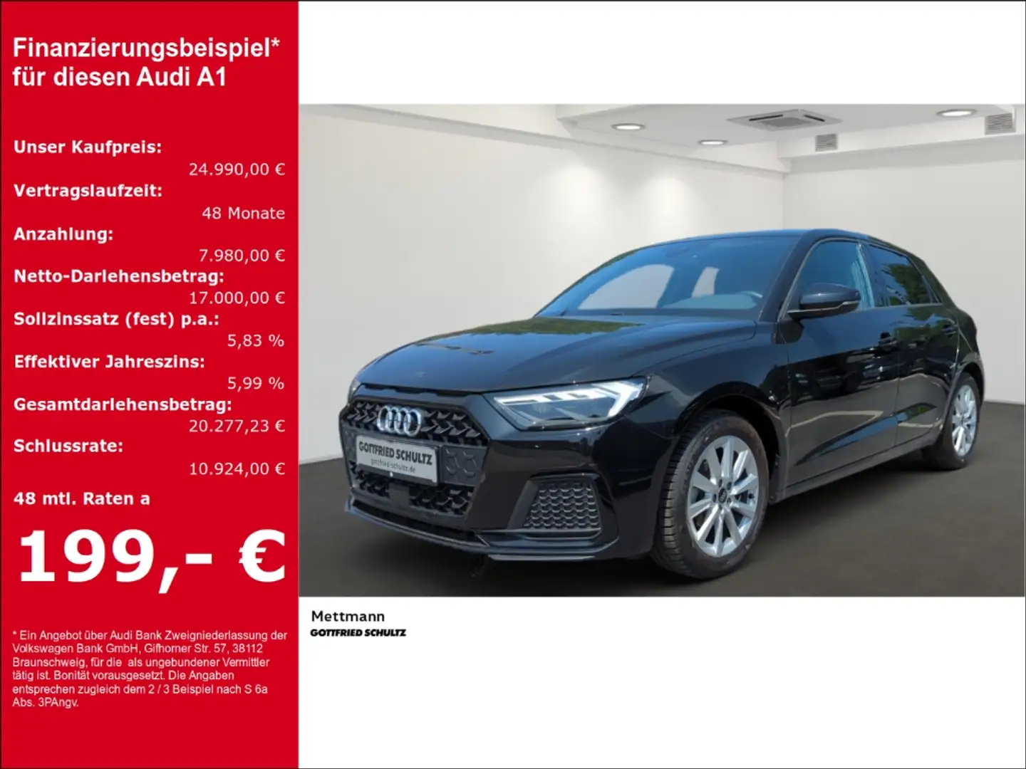 Audi A1 Sb advanced 25 TFSI S tronic LED SHZ Schwarz - 1