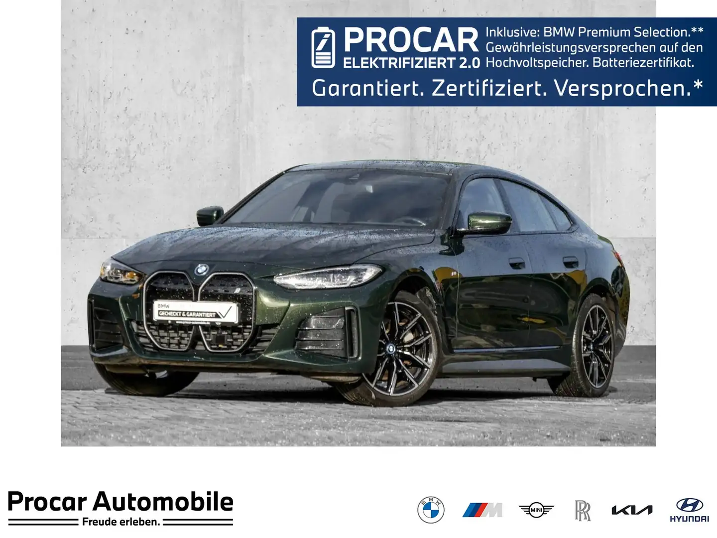 BMW i4 eDrive35 M SPORT+AHK+HuD+HiFi+DA+PA+19" Grün - 1