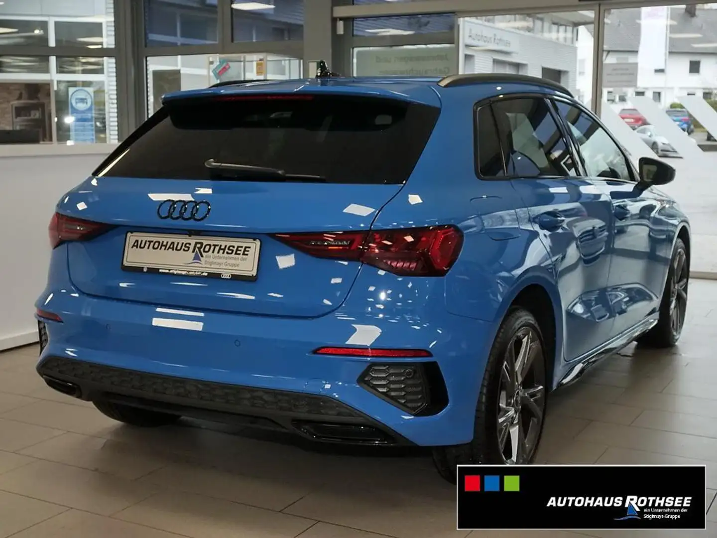 Audi A3 S-line 45 TFSIe ACC+MATRIX+NAVI+VC Azul - 2