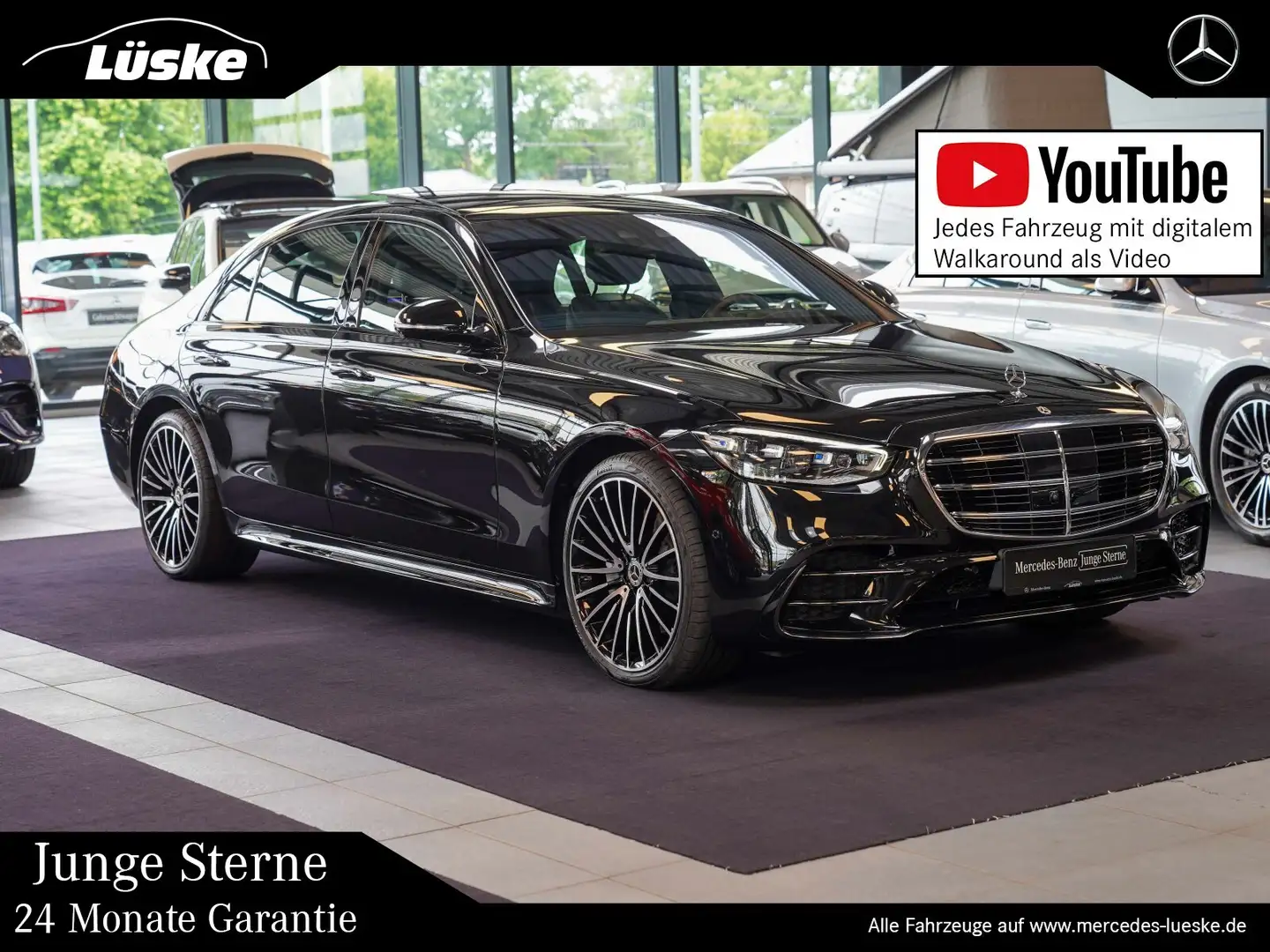 Mercedes-Benz S 450 S 450 d 4M AMG Line lang Night Hinterachslenkung Noir - 1