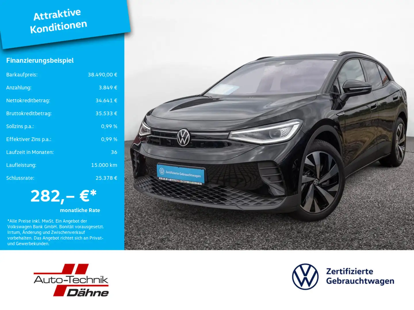 Volkswagen ID.4 Pro Performance SHZ NAVI AHK MATRIX-LED Schwarz - 1