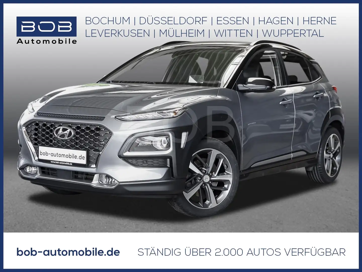 Hyundai KONA 1.6 T-GDI Premium NAVI SHZ LHZ LED RFK HUD Argent - 1