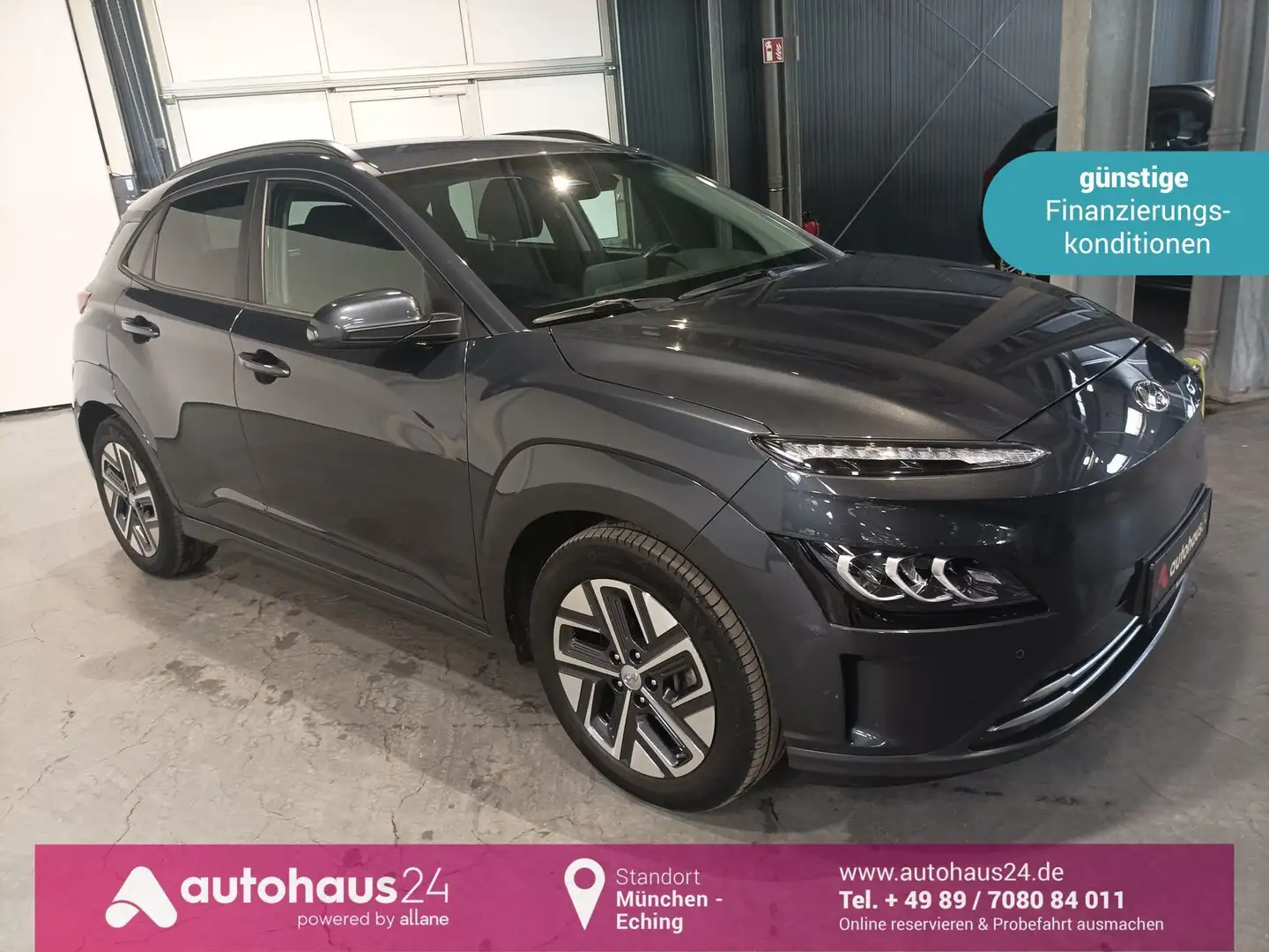 Hyundai Kona Trend Elektro 64 kWh LED|Navi|ParkPilot|ACC Gris - 1