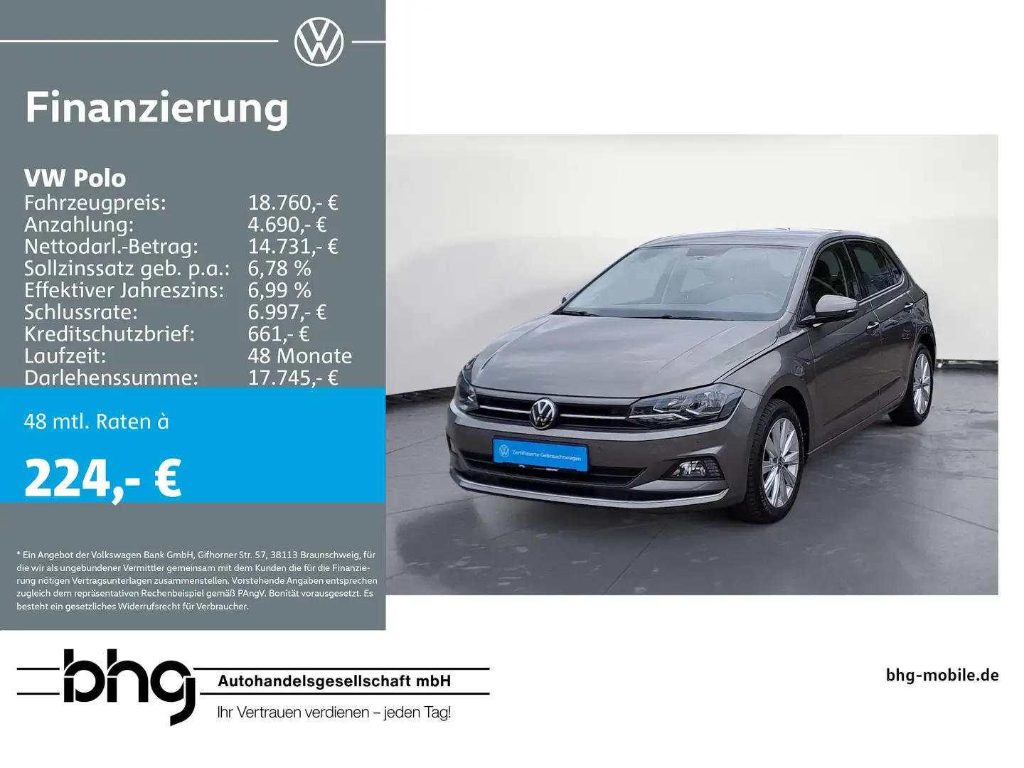 Volkswagen Polo 1.5 TSI DSG Highline Navi Gris - 1