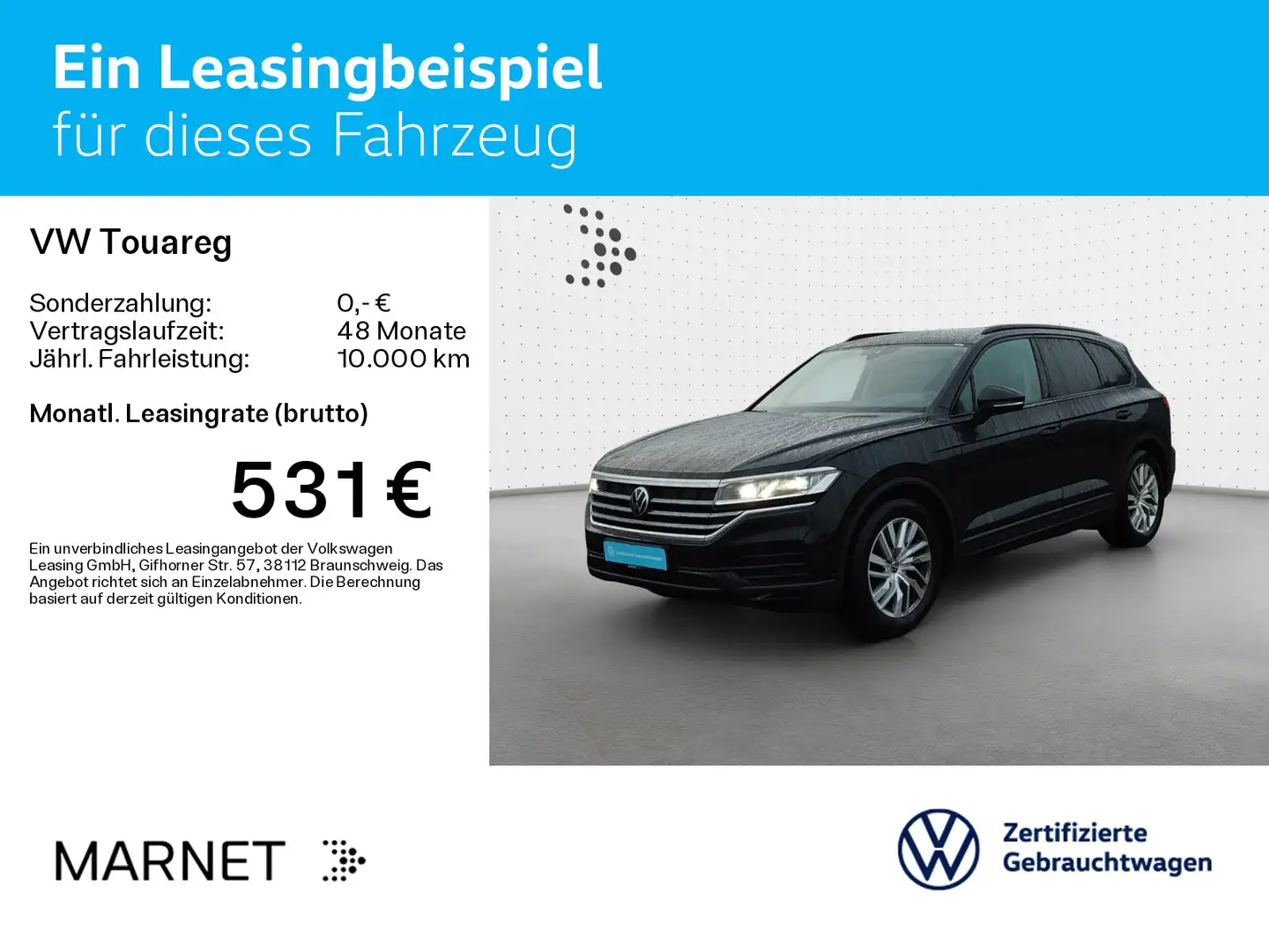 Volkswagen Touareg 3.0 TDI DSG 4Motion*Navi*AHK*Luftf.*Lede Schwarz - 2