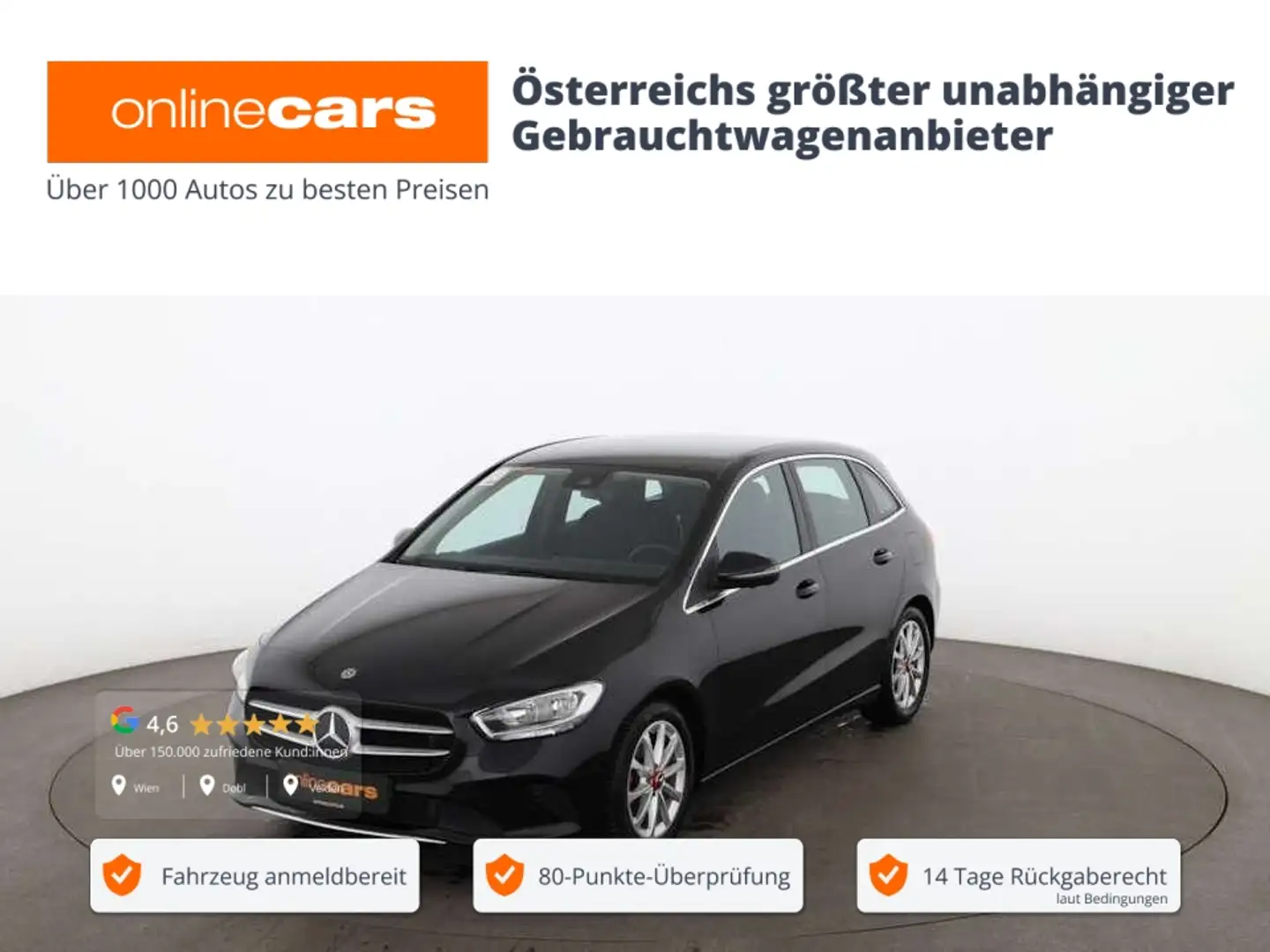 Mercedes-Benz B 180 d Progressive Aut 360-CAM LEDER NAVI SITZHZG Schwarz - 1