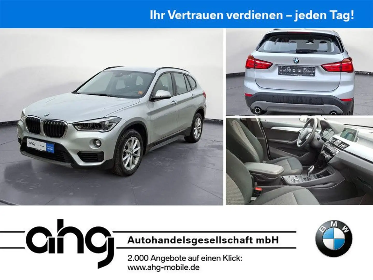BMW X1 sDrive20d Advantage Steptronic Aut. Klimaaut. Silber - 1