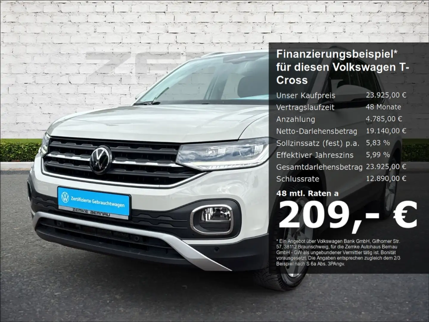 Volkswagen T-Cross 1.0 TSI DSG Style LED Sperrdiff. ACC Apple CarPlay Gris - 1